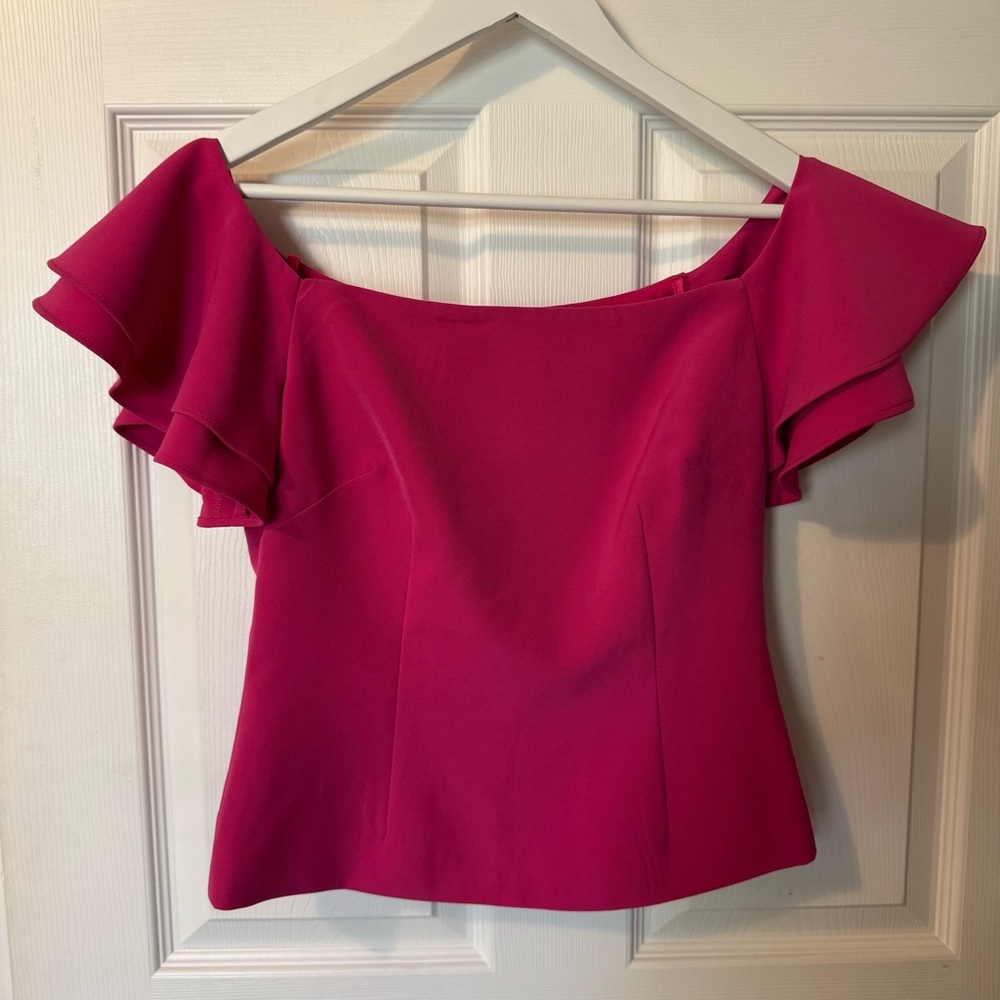 Elegant Pink Off-Shoulder Top
